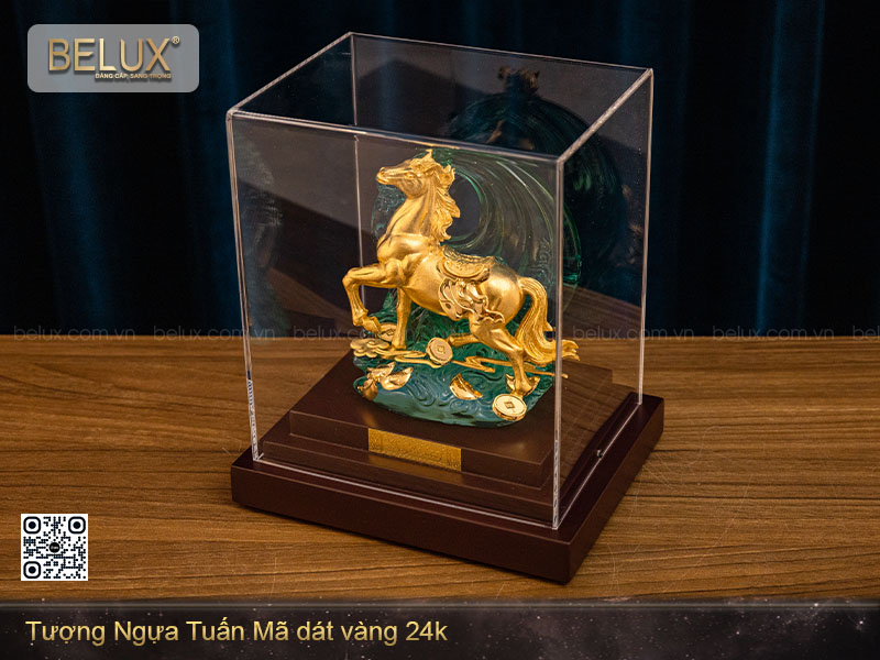 Tượng Ngựa Tuấn Mã Dát Vàng 24k